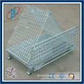 Foldable Galvanized Steel Wire Basket Pallet